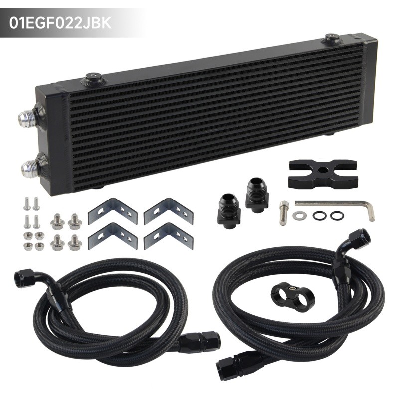 ขนาดใหญ่ Dual Pass Bar & Plate Oil Cooler Kit สําหรับ BMW E36 E46 M3 E90 E92 E93 335i