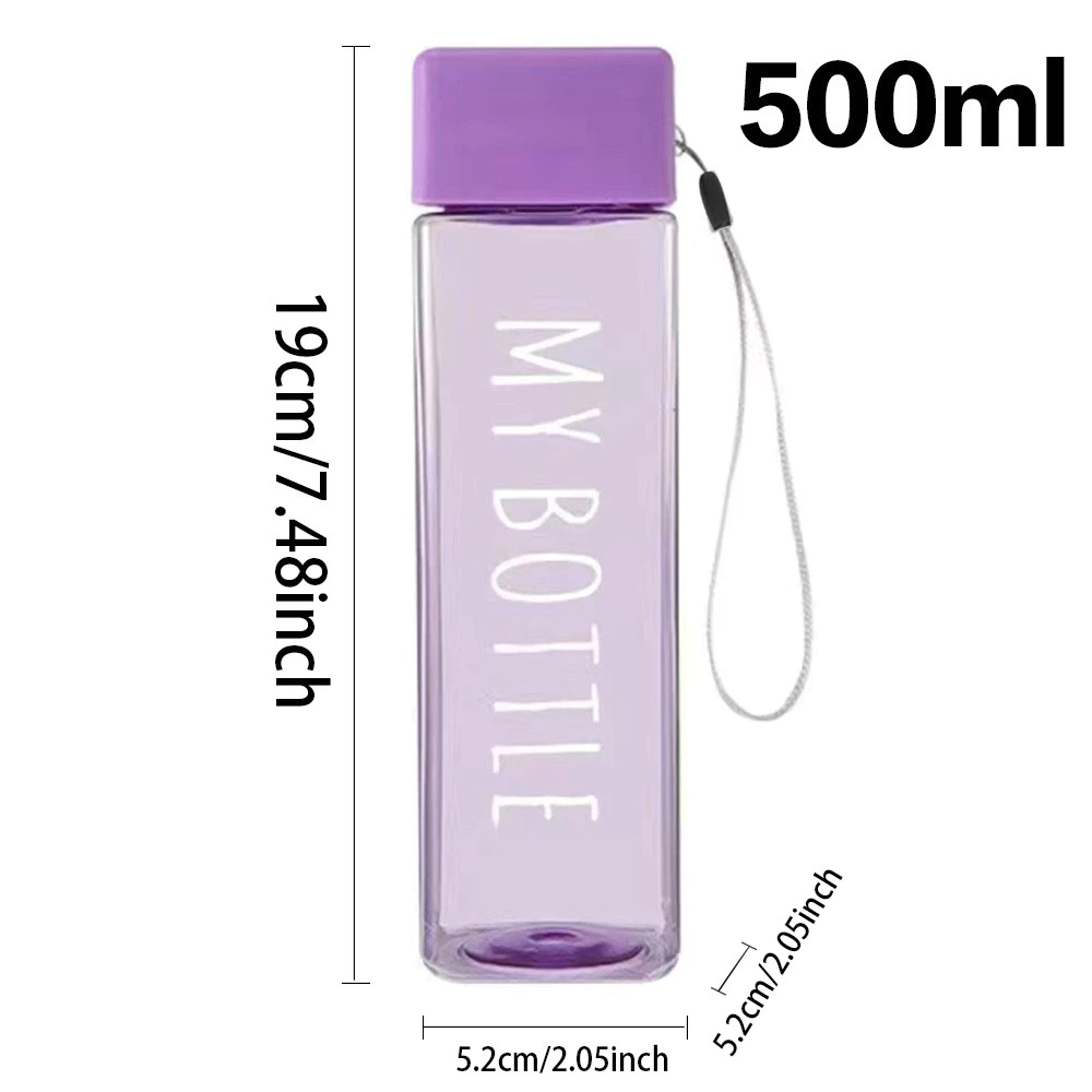 ขวดน้ำพลาสติก Tumbler 500ml ขวดใสใช้ซ้ำได้ สำหรับน้ำผลไม้ นม ชา thumbnail 4