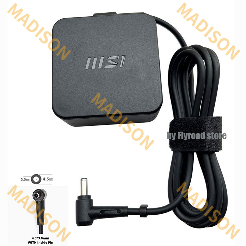 65W สําหรับ MSI Modern 14 15 B11MW B11RBSW ที่ชาร์จแล็ปท็อป 19V 3.42A 4.5*3.0 mm.