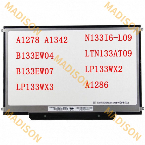 13.3 นิ้ว 30 pin 1280*800 A1278 A1342 b133ew04 b133ew07 lp133wx3 N133I6-L09 ltn133at09 lp133wx2 2009