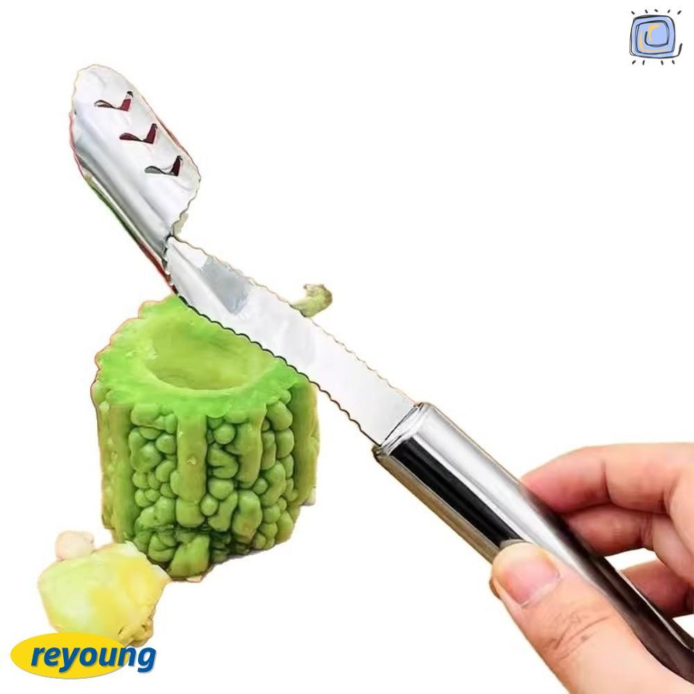 REYOUNG น้ํายาล้างแกนพริกไทย, การประมวลผลผัก Effectless Deseeding Jalapeno Corer Remover, สะดวกสแตนเ