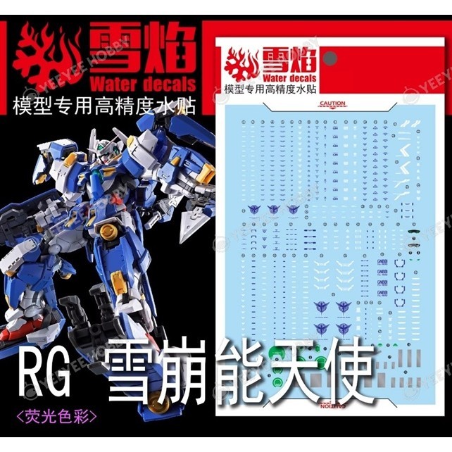 XUEYAN XY MODEL DECAL - RG-62 - น้ําเรืองแสงสําหรับ RG 1/144 AVALANCHE EXIA รุ่น