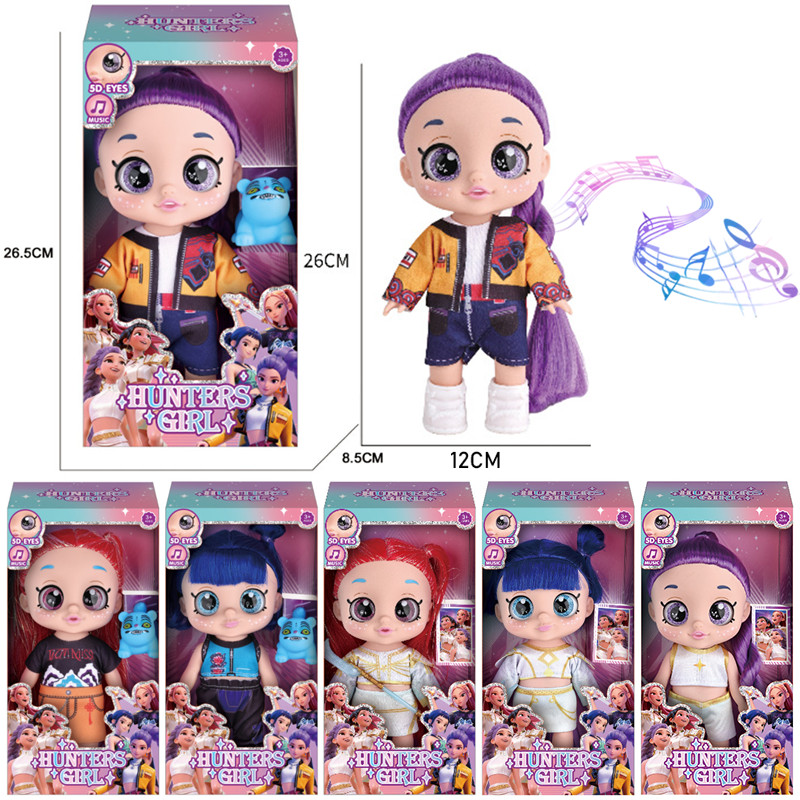 เพลง KPop Demon Hunters Action Figure Rumi Mira Zoeey น่ารักการ์ตูนตุ๊กตาเคลื่อนย้ายได้ของเล่นรูป