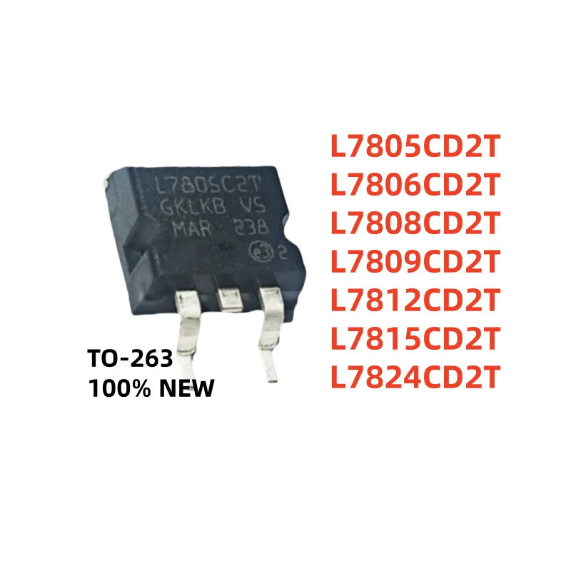 5PCS L7824CD2T L7812CD2T L7805CD2T L7808CD2T L7806CD2T L7809CD2T L7815CD2T L7824C2T L7824C2T L7824C2