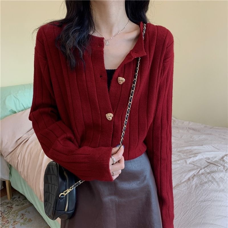 Dahong ❤️88049  cardigan (ครบสีแล้ว!) สีเรียบ คาร์ดิแกนไหมพรมผ้านุ่มนิ่ม ทอลายเปียสวย ดูแพง ใส่คลุมทำงานเก๋ๆ งานตามหา