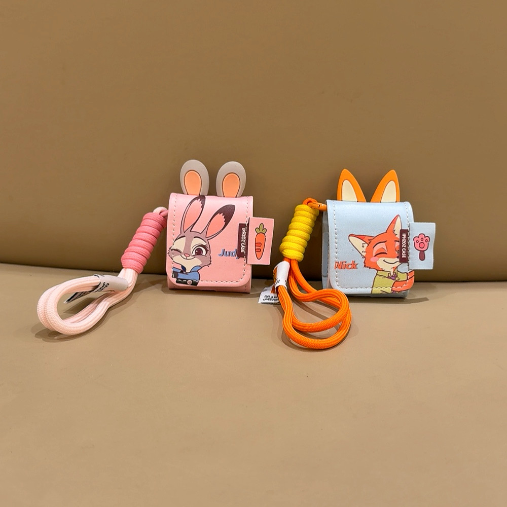 สําหรับ AIRPODS 1 2 4 ANC PRO 3 Flip Handheld หูฟังกระเป๋า 3D หู Zootopia ฝาครอบป้องกันปลอก
