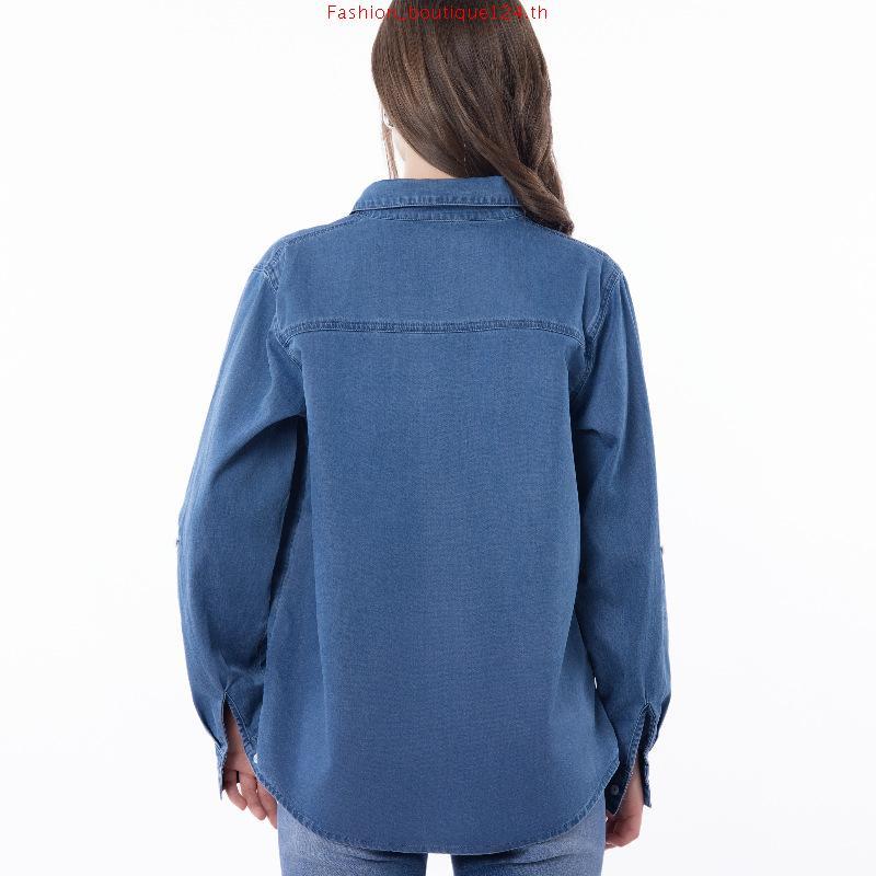 Atipashop - HELIA JACKET เสื้อเชิ๊ต แจ็คเก็ตยีนส์ ปักโลโก้ Atipa