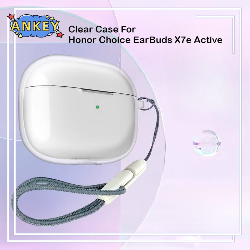 for Honor Choice EarBuds X7e Active Case Protective Transparent Clear TPU Covers Bluetooth Earphone 