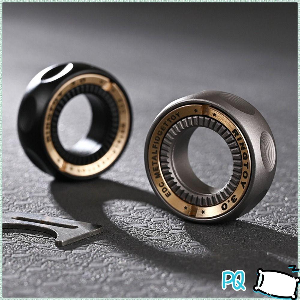 PQ Fidget Toy Spinner Ring, Anti-Anxiety Stress Relief Magnetic Ring, ของขวัญโลหะผสม Cool Gadgets สํ