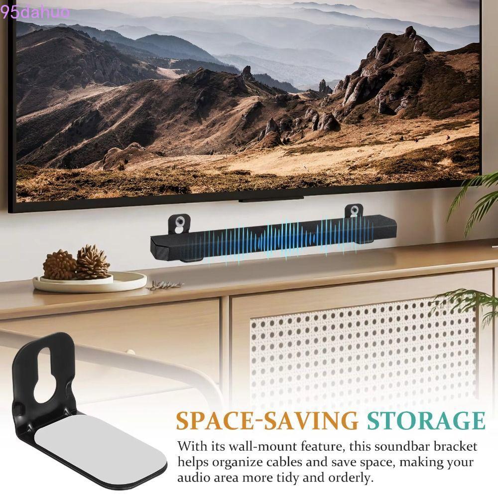 DAHUO Soundbar Mount Shelf, Universal Mounting Brackets Stylish Metal Brackets, Sturdy Metal Bracket