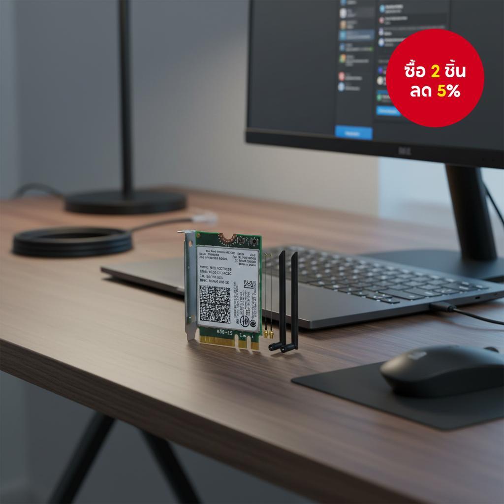 802.11AC ดูอัลแบนด์ 2.4G 5G 7260AC WiFi บลูทูธ 4.0 1200Mbps การ์ดไร้สาย NGFF M.2 อะแดปเตอร์ไวไฟสําหร