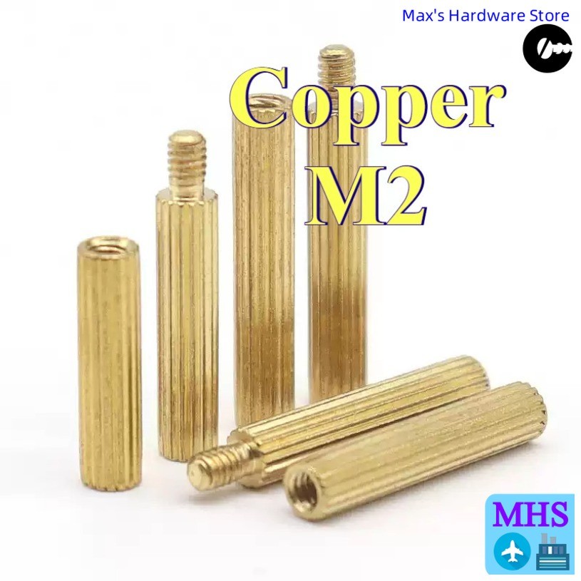 จัดส่งด่วนM2 คู่ผ่านคอลัมน์ทองแดงรอบ knurled การตรวจสอบสนับสนุนคอลัมน์หัวเดียวคอลัมน์ทองแดงกล้องรักษ