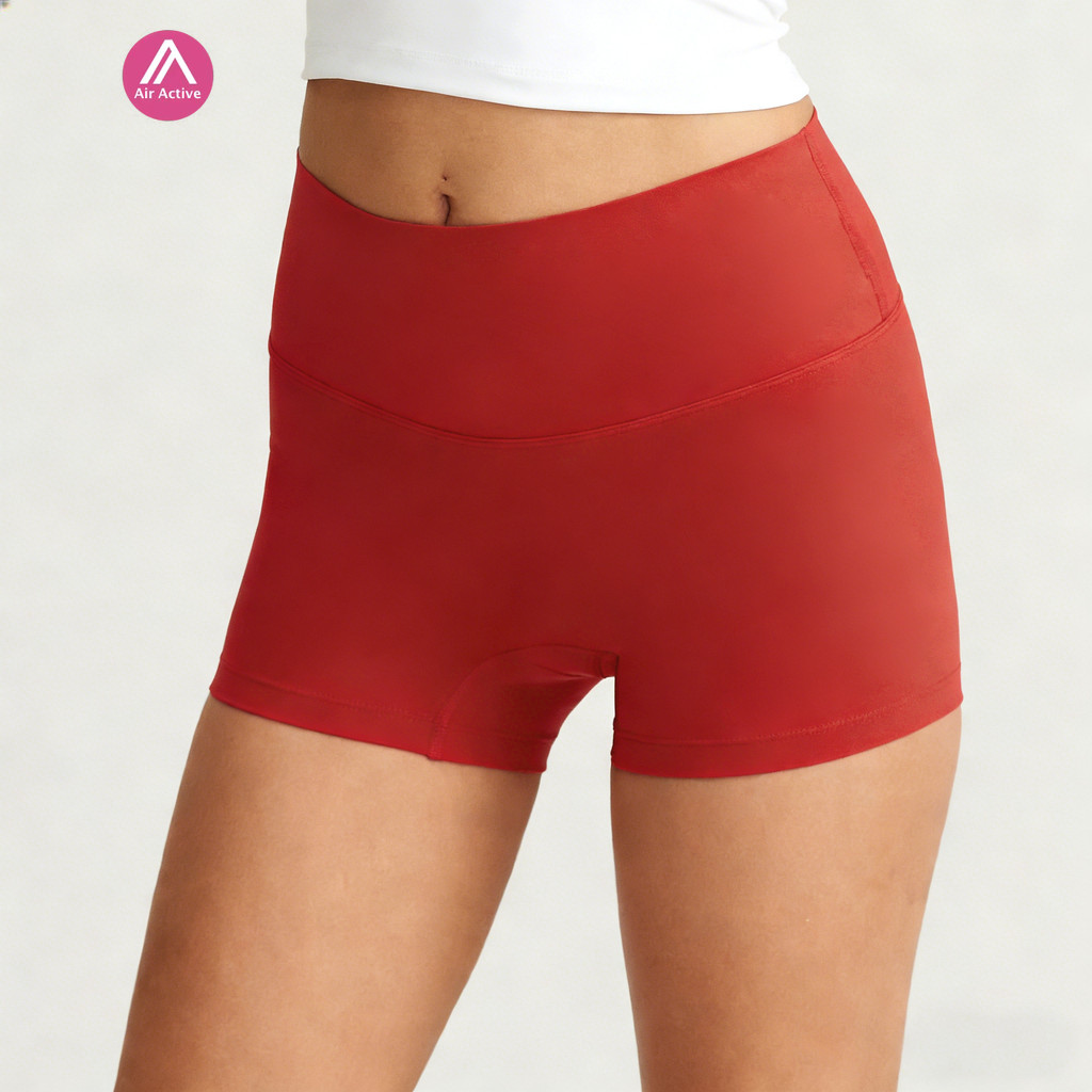 OLALA LEISURE กางเกงโยคะขาสั้นเอวสูง ออกแบบยกสะโพก นุ่ม สบาย โล่งลม หลากหลายกิจกรรมฟิตเนส