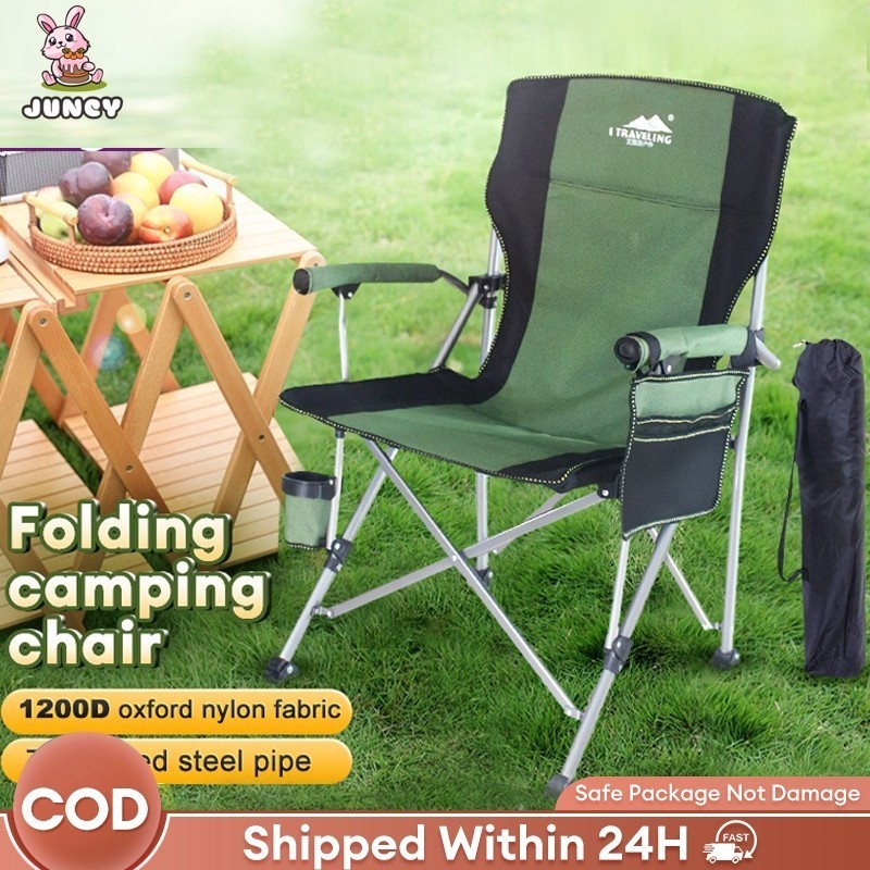 【JC】Portable Folding Chair Outdoor Chair Camping chair Foldable Heavy Duty Hiking Fishing Chair Beac