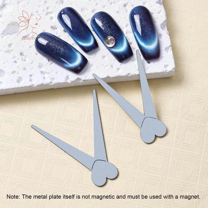 [maybeauty] 1 ชิ้น V รูปภาษาฝรั่งเศสคําสไตล์ Eye Magnet เล็บ Salon เครื่องมือแม่เหล็กอุปกรณ์ Salon-คุณภาพ French Tip Design Kit {TH}