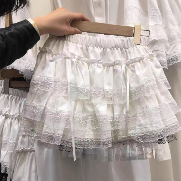 Korean shorts กางเกงขาสั้นสบาย cicishop1 กระโปรงเอวสูงดีไซน์โบว์หวาน สไตล์ชั้นใน ป้องกันแสงUV ออกแบบ