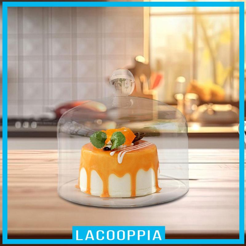 [Lacooppia] อะคริลิคเค้กฝาครอบเค้กฝาปิดรอบ Pastry Display Cloche สําหรับวันเกิดจานเค้กงานแต่งงานวันห