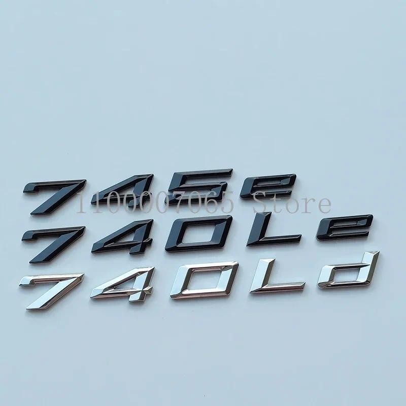 ใหม่ Italic ตัวอักษรตัวเลขตัวอักษร 740e 745e 740Le 740Ld ABS สัญลักษณ์สําหรับ 7 Series ไฟฟ้ารถ Trunk