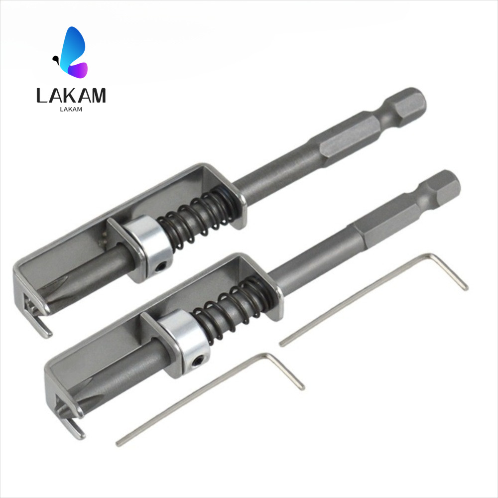 LAKAM ดอกสว่าน, การดําเนินงานมือเดียวโลหะผสมเหล็กสปริงตําแหน่งเจาะ, การตรึงสกรูนิรภัยแบบพกพาป้องกันการวางสกรูผู้ถือบิตสําหรับช่างไฟฟ้าช่าง DIY เครื่องมือไฟฟ้า