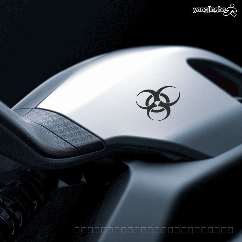 พร้อมสต็อก สติ๊กเกอร์ติดรถสะท้อนแสง Resident Evil Hazardous Products Nuclear Bomb Warning Sign กันน้