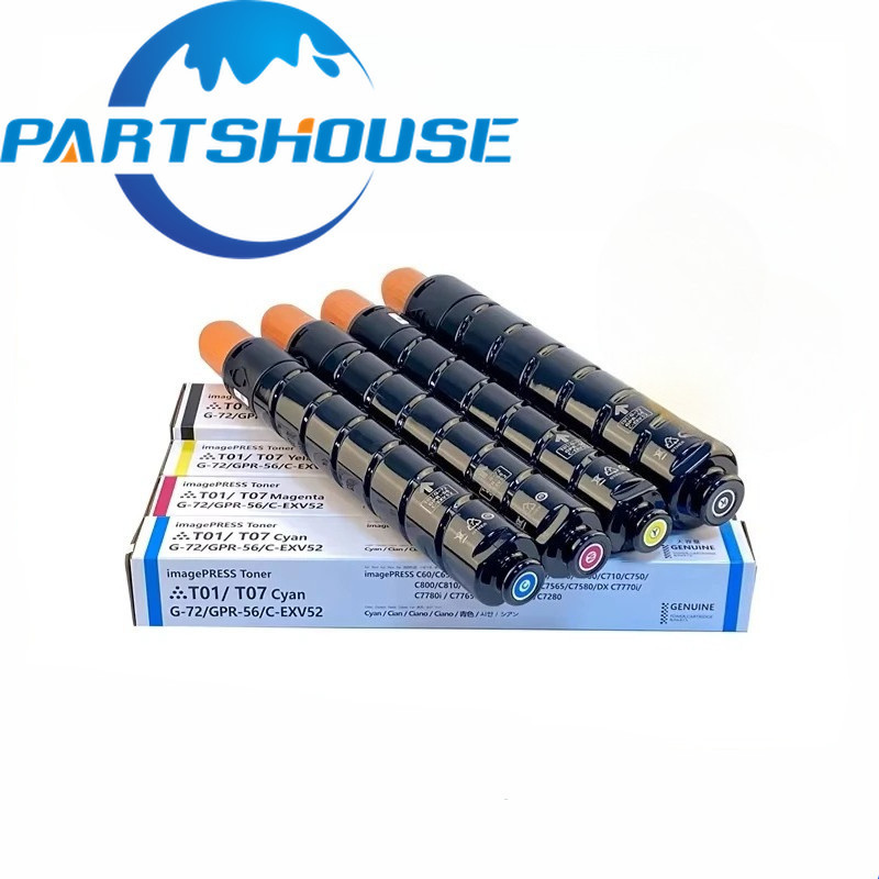 4PCS T01 T07 ตลับหมึกสําหรับ Canon IR C60 C650 C700 C710 C750 C800 C810 C850 C910 คุณภาพสูงเครื่องถ่