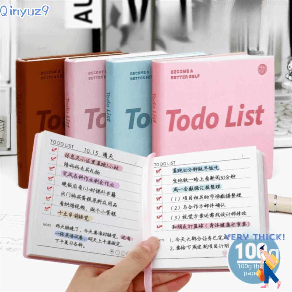 QINYUZ9 365 Day Planner, Portable Note-Taking Daily Planner, Management Learning Schedule Notepad Sc
