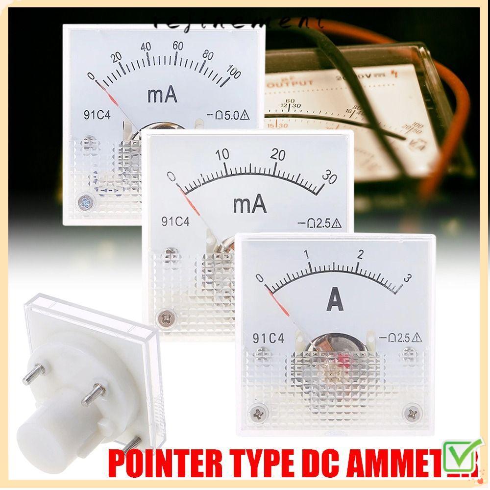 REFINEMENT DC Amp เมตร 0-1A 2A 3A 5A 10A 300mA 500mA 91C4 ตัวชี้แอมป์มิเตอร์