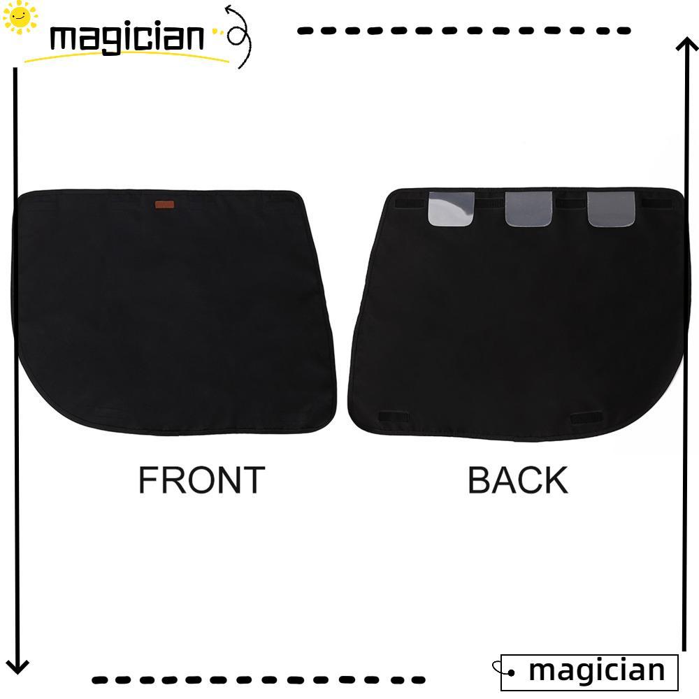 MAGICIAN ตัวป้องกันประตูรถสัตว์เลี้ยง 2 แพ็ค, แผ่นรองรถสุนัขกันน้ํากันน้ํากันน้ํา, ผ้าคลุมรถสัตว์เลี้ยงป้องกันรอยขีดข่วนสีดําปลอดภัยเดินทางในรถ