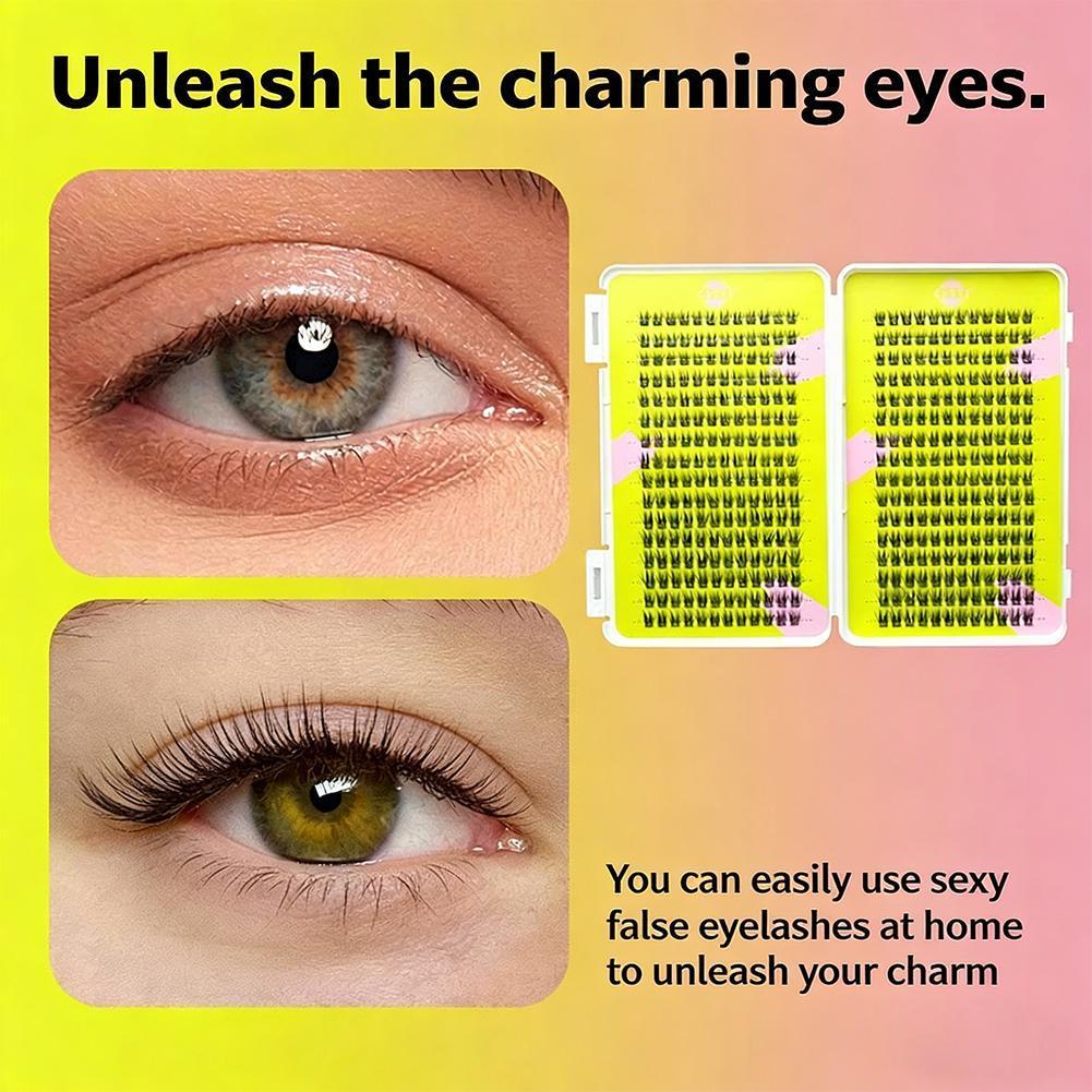 Diy Eyelash Extension Clusters – แต่ละ Pre Fanned Lashes, C + Curl ผสมความยาว 8 14 มม.สําหรับ H9c1