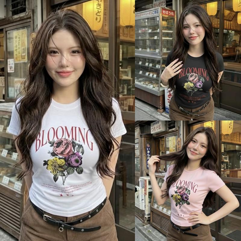 เสื้อยืดเข้ารูป พร้อมส่ง สกรีนลายแน่นๆ รุ่น แครอท