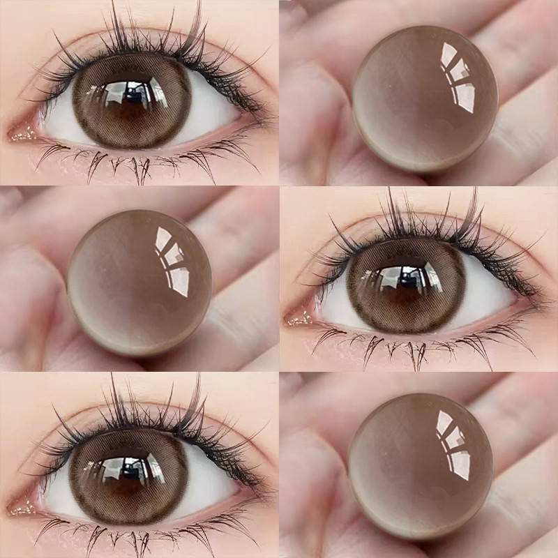contact lens solution lens eye colour grey contact lens brown เครื่องสําอางครึ่งปีขัดสีน้ําตาลเส้นผ่
