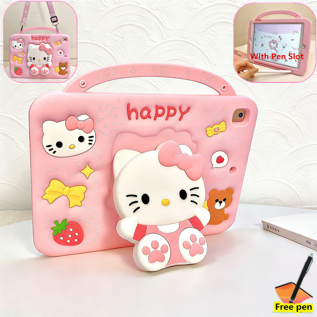เคสสําหรับ Samsung Tab A (8.0 นิ้ว) 2019 SM-T290 SM-T295 ปลอก 3Dน่ารักการ์ตูนวงเล็บขยายแท็บเล็ตกันกร