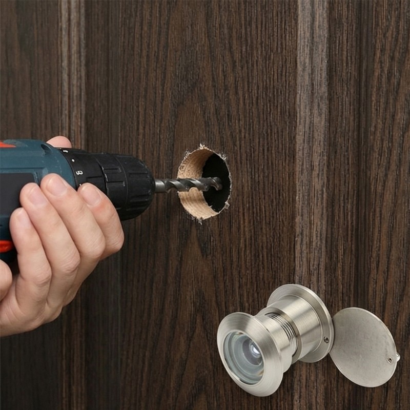 HL Modern Security Door Eye Viewer Peephole Home Security Viewer Enduring