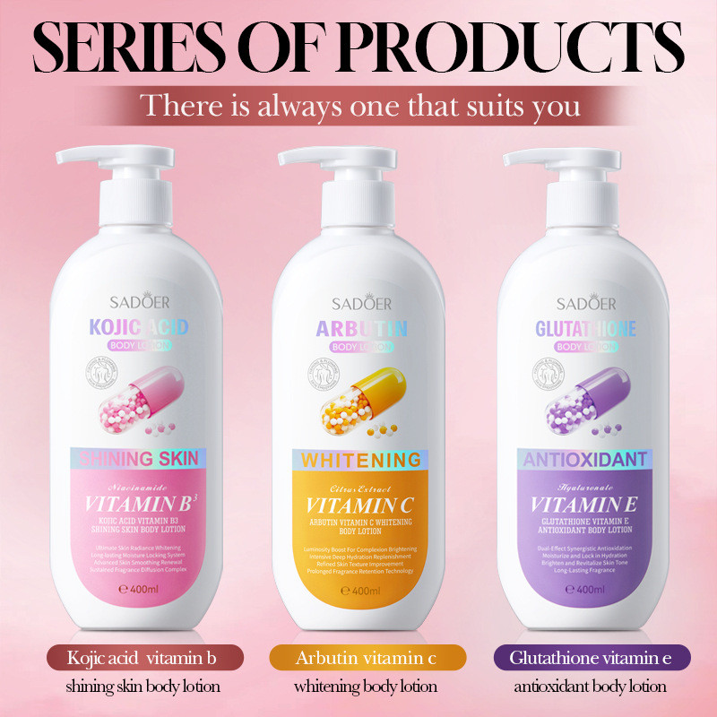 SADOER Koji Acid Vitamin B3 Brightening Body Lotion (เวอร์ชั่นภาษาต่างประเทศ) 400ml