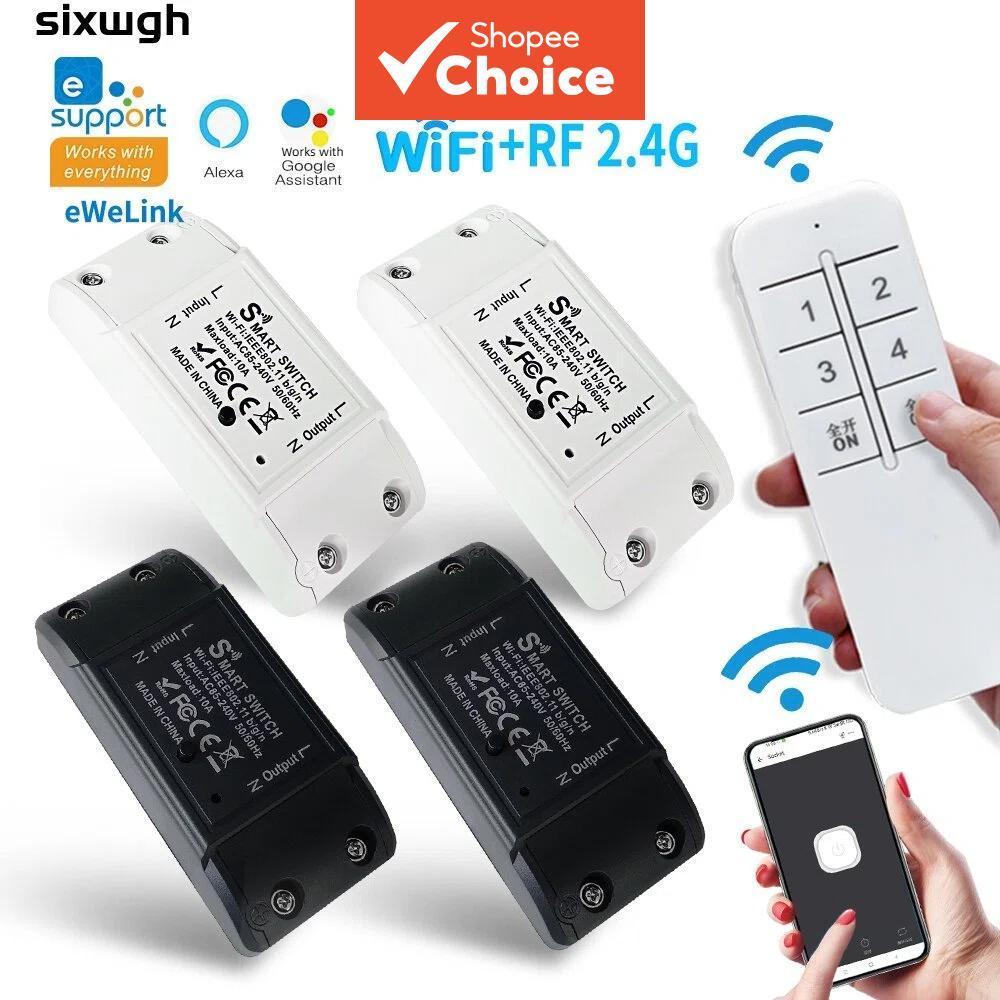EWeLink WiFi สมาร์ทสวิทช์โมดูลรีเลย์ไร้สายทํางานร่วมกับ Alexa Google Home iec 320 c7 สายจับเวลาสวิทช์ tuya