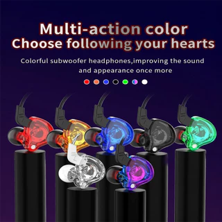 Qkz Ak6 หูฟังเพลง 106db 1.2m หูฟังแบบมีสาย Universal 3.5mm Sports in-Ear หูฟัง HiFi หูฟังสเตอริโอ