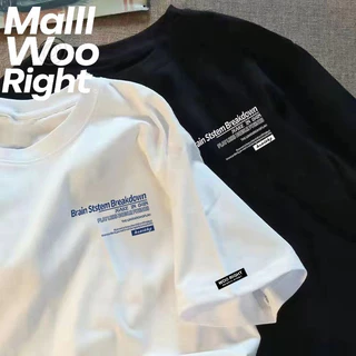 (จัดส่งตลอด 24 ชั่วโมง)Woo Right เสื้อคู่รักชายหญิงเกาหลี oversize สวมใส่สบาย สไตล์คลาสสิก พิมพ์ลายตัวอักษร897