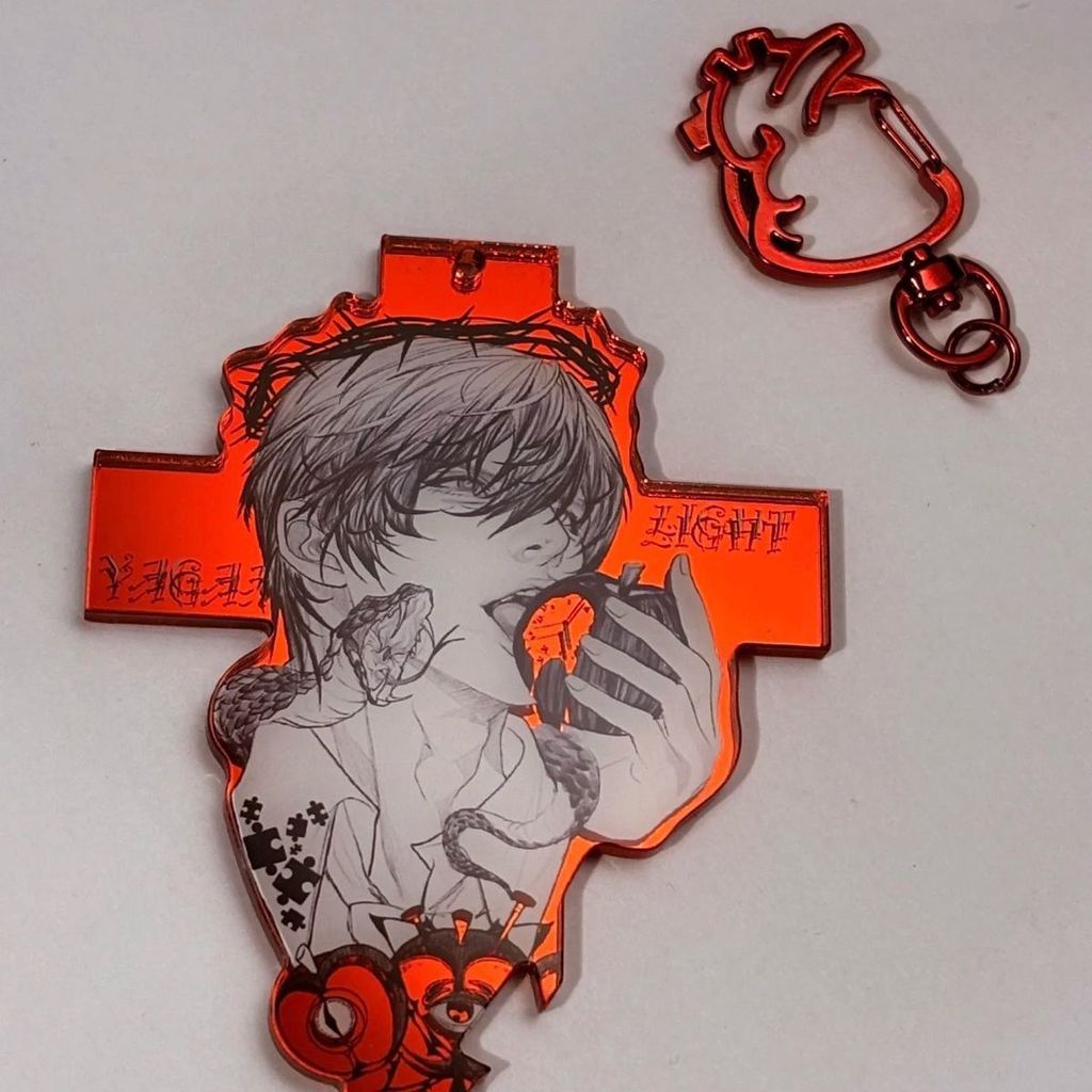 Death Note อะนิเมะ KeyChain Light Yagami ผู้ชาย Key Chain สําหรับผู้หญิงการ์ตูนสร้างสรรค์แฟชั่นรูปอะ