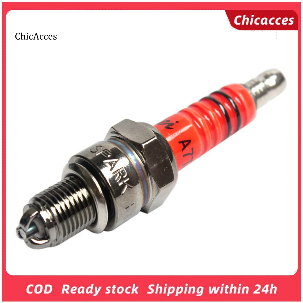 ChicAcces 1 PC Spark Plug A7TC A7TJC 3 Electrode GY6 50cc-125cc Moped สกู๊ตเตอร์ ATV Quads