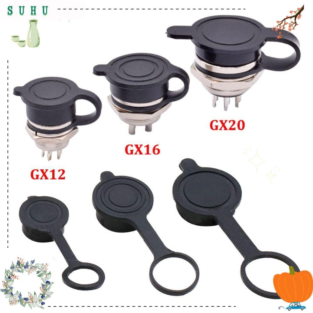 SUHU Aviation Circular Plug Socket Cover,ยาง GX12 GX16 GX20 GX12 GX16 GX20 Dust Cap,กันน้ํารั่วน้ําห