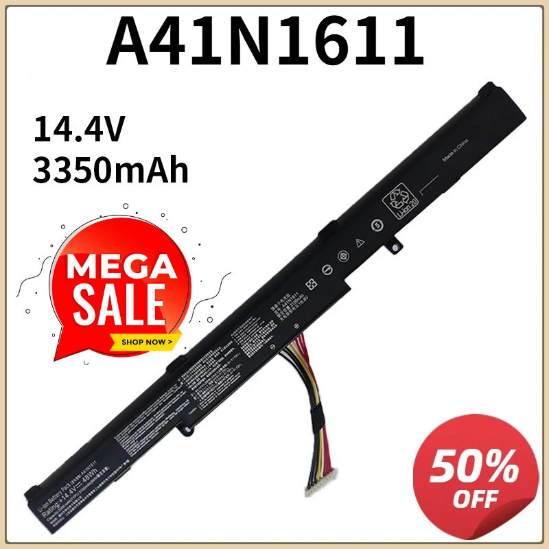 14.4V 48Wh Laptop Notebook Battery A41N1611 For ASUS ROG GL553 GL553VD GL553VE GL553VW Series A41LK5
