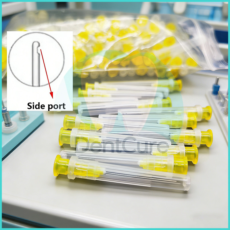 Dental Endo Irrigation Tip 100 ชิ้น ปลายเข็มล้างคลองรากฟัน 30G ปลายฉีดน้ำยาล้างแบบรูด้าน/รูระบายคู่ 