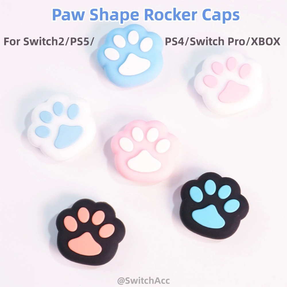 Paw Shape Switch Rocker Caps 1 คู่ (2 ชิ้น) สําหรับ Nintendo Switch 2/Switch Pro/XBOX Analog Caps คลังสินค้าพร้อม