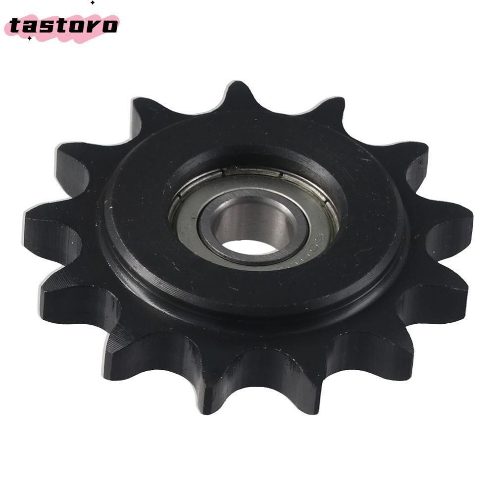 TASTORO นูน Idler เกียร์, C45 เหล็กคาร์บอน 10 มม.Bore 1/2 "Pitch Chain Idler Sprocket, สีดําออกไซด์ 