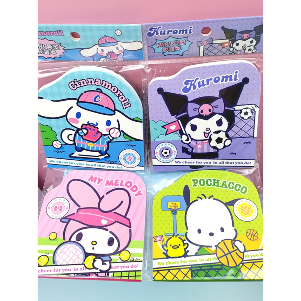 MINISO MINISO MINISO Sanrio Sports Special-Shaped Wireless Glue Bound Book Cute Cinnamon Dog Kuromi 