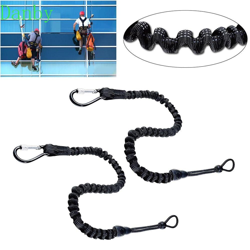 DANBY เครื่องมือ Lanyard พร้อมสายหัวเข็มขัด, ขยายแบบพกพาคลิป Bungee Cord, สกรูที่ทนทานล็อค Carabiner