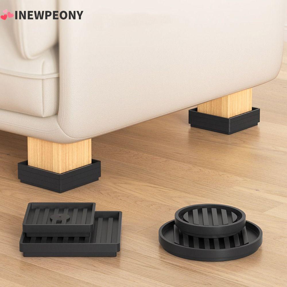 INEWPEONY แผ่นรองฝ่าเท้าเฟอร์นิเจอร์, เตียงสี่เหลี่ยมกลมยก Risers, Professional Heavy-Duty ลื่นปรับเตียง Lifter โต๊ะโซฟาขาเก้าอี้