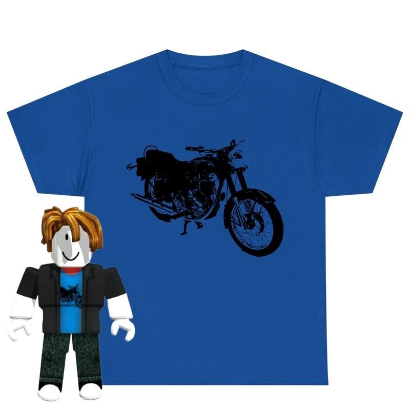 เสื้อยืดคอกลม Classic Motorcycle Line Art Graphic มีหลายสีให้เลือก แขนสั้น ยูนิเซ็กซ์ ขนาด S-5XL