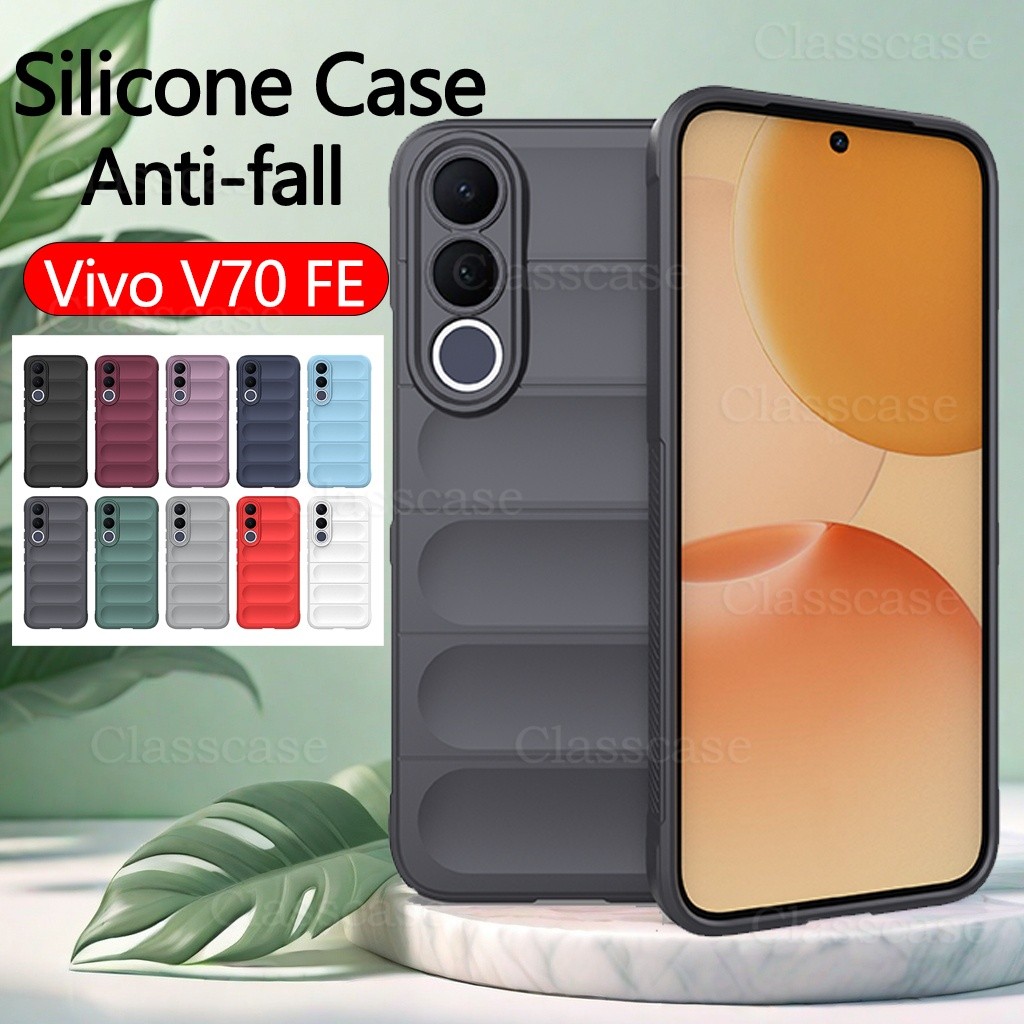 Vivo V70 FE 2026 สําหรับ Vivo V70 V 70 FE Elite V70FE V70Elite VivoV70 FE VivoV70FE แฟชั่นซิลิโคนเคสโทรศัพท์กล้องป้องกันคู่กันกระแทกปลอกปกหลังนุ่ม