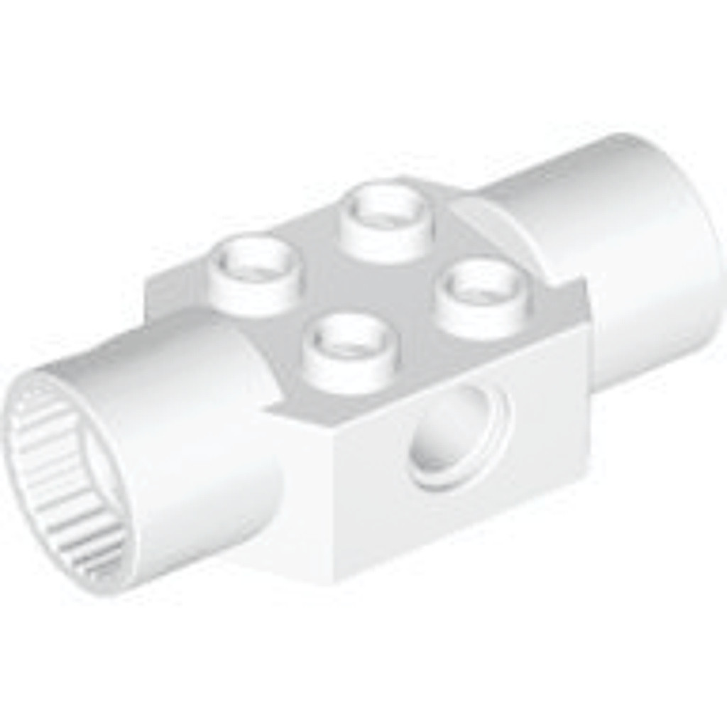 Brick2cube Part - Technic, Brick Modified 2 x 2 with Pin Hole and 2 Rotation Joint Sockets - 48172